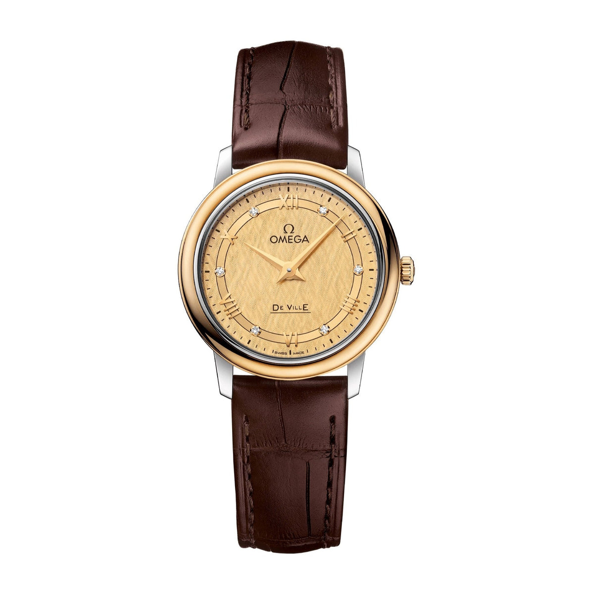 Omega Women's 424.23.27.60.58.001 De Ville Brown Leather Watch
