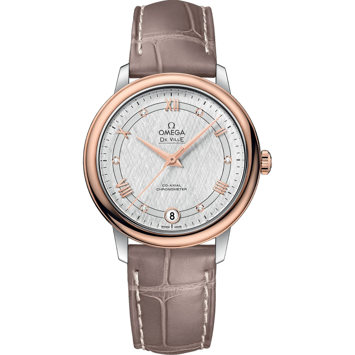 Omega Women's 424.23.33.20.52.002 De Ville Brown Leather Watch