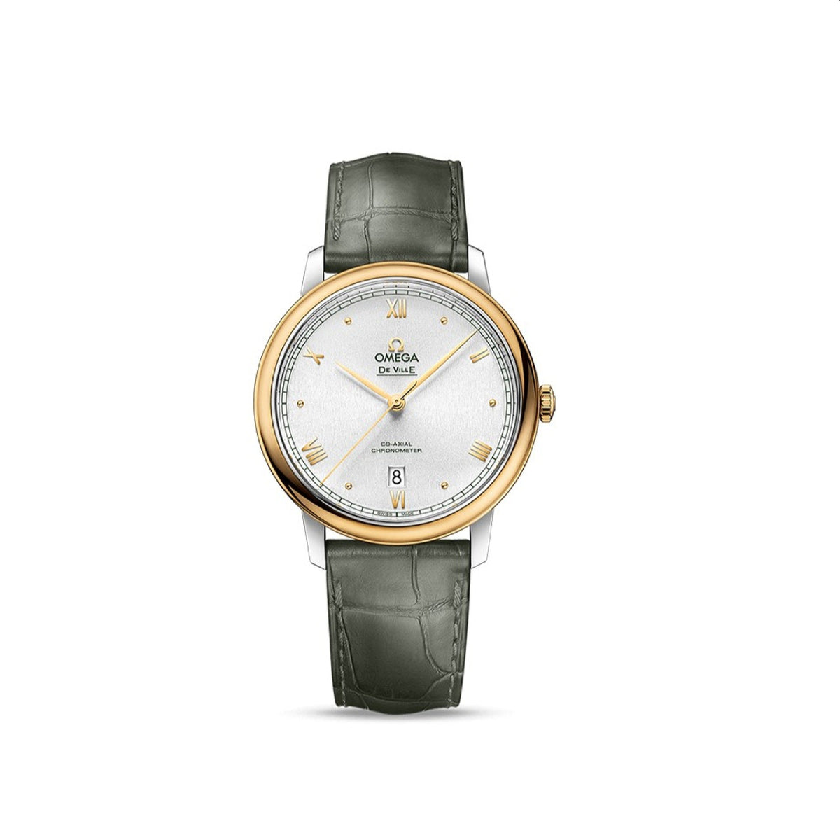 Omega Men's 424.23.40.20.02.004 De Ville Prestige Green Leather Watch
