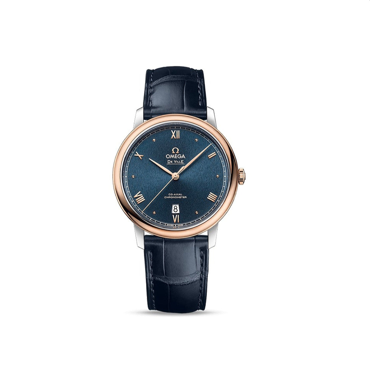 Omega Men's 424.23.40.20.03.001 De Ville Prestige Blue Leather Watch