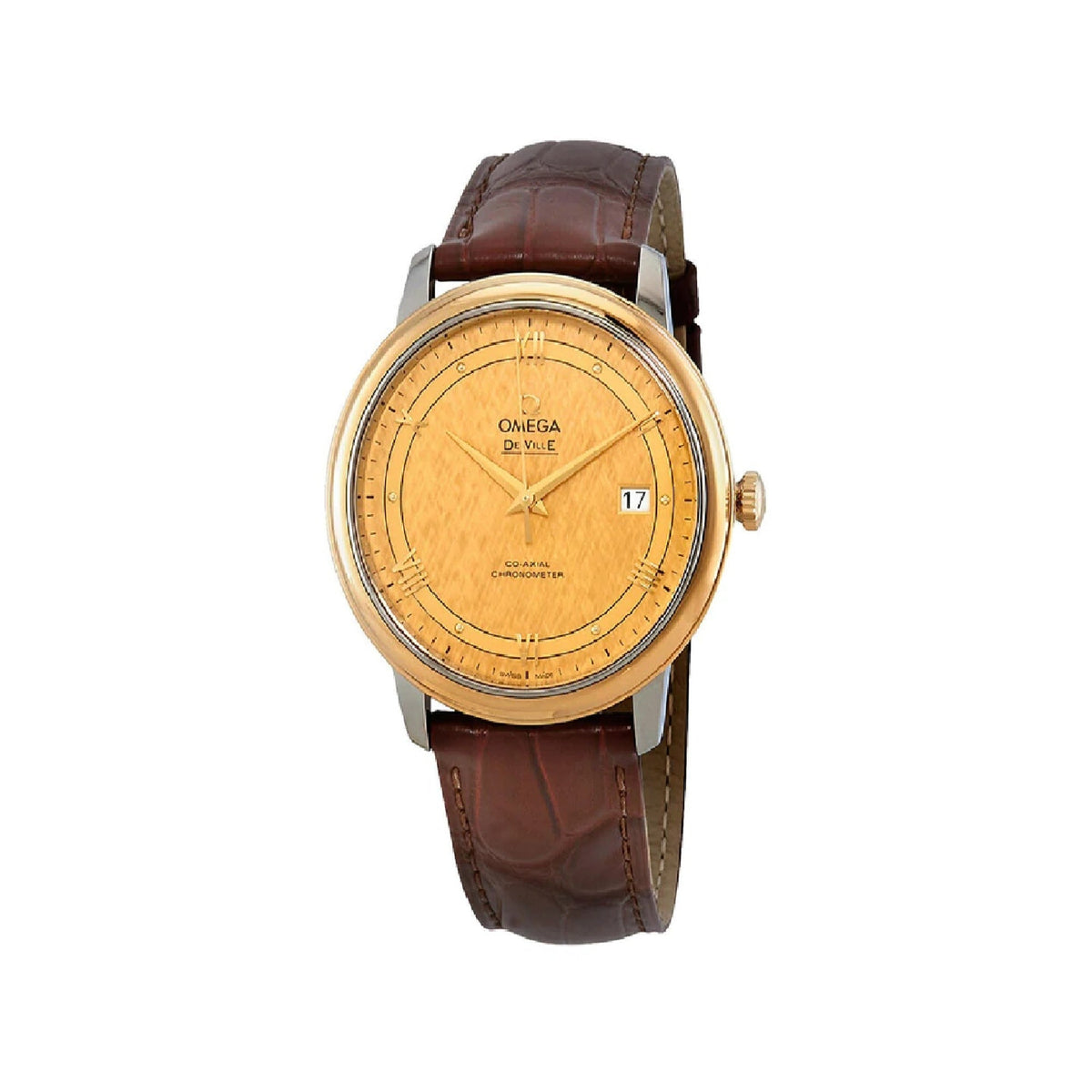 Omega Men's 424.23.40.20.08.001 De Ville Brown Leather Watch