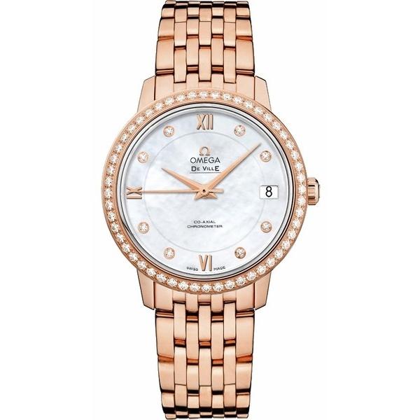 Omega Women's 424.55.33.20.55.002 De Ville Prestige Rose Gold-Tone 18kt Rose Gold Watch