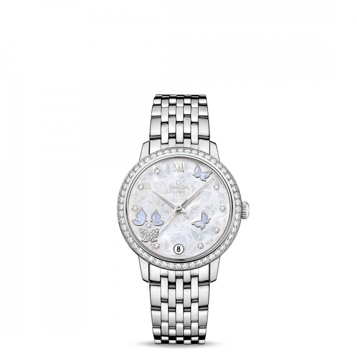 Omega Women's 424.55.33.20.55.003 De Ville White Gold-Tone Stainless Steel Watch