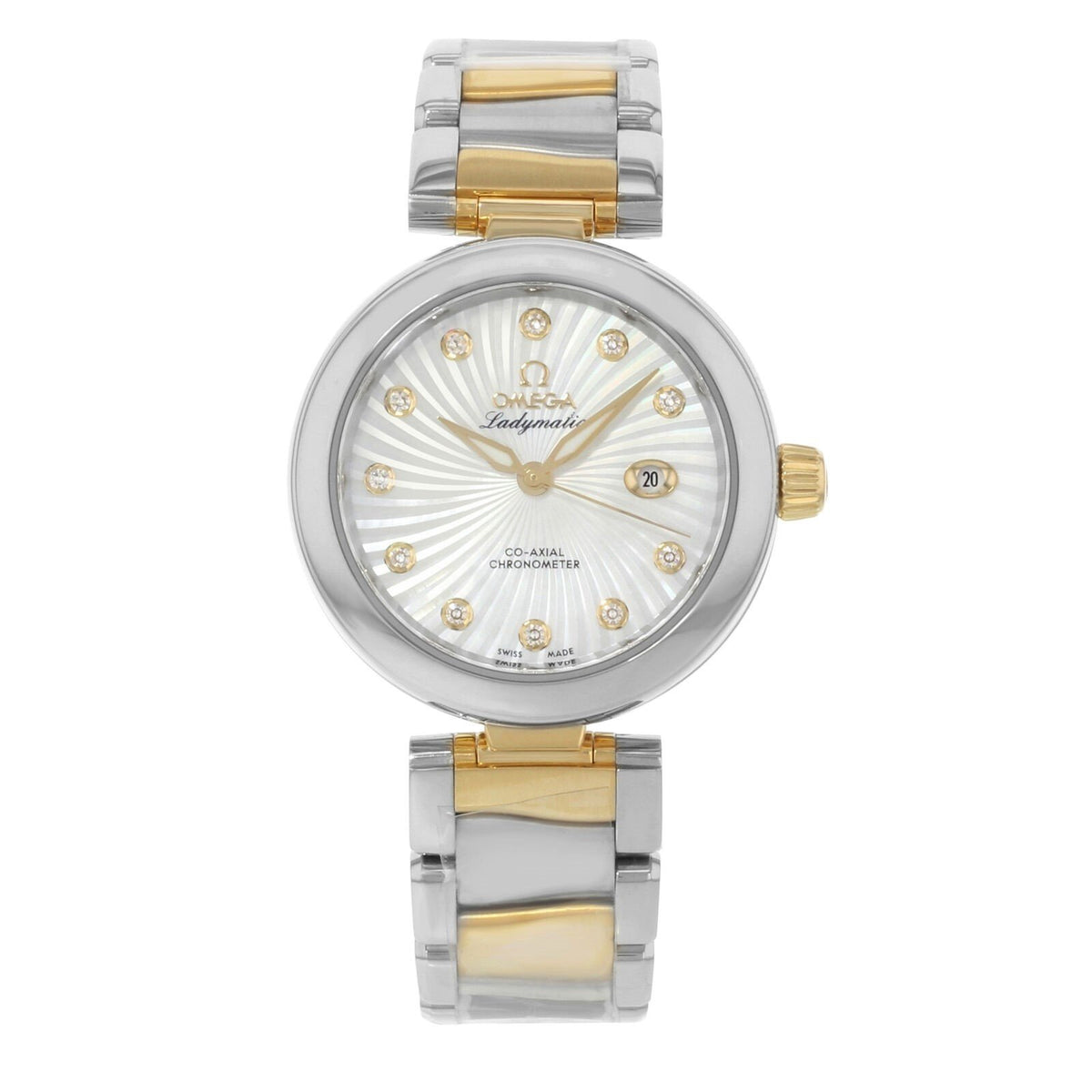 Omega Women&#39;s 425.20.34.20.55.002 De Ville Ladymatic Two-Tone 18kt Gold and Stainless Steel Watch
