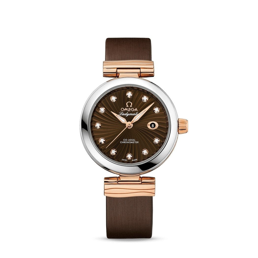 Omega Women's 425.22.34.20.63.001 De Ville Ladymatic Brown Leather Watch