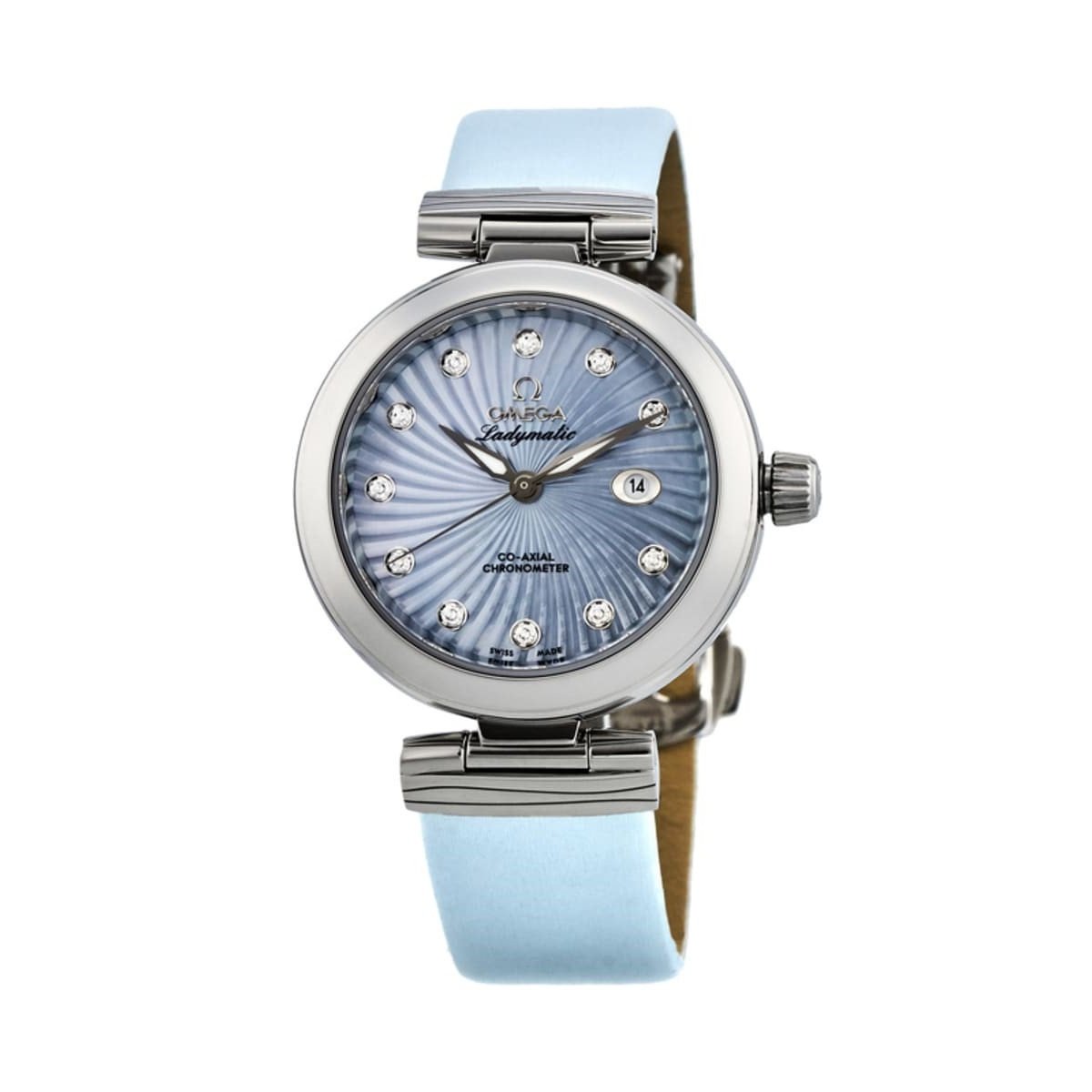 Omega Women's 425.32.34.20.57.002 De Ville Ladymatic Blue Leather Watch