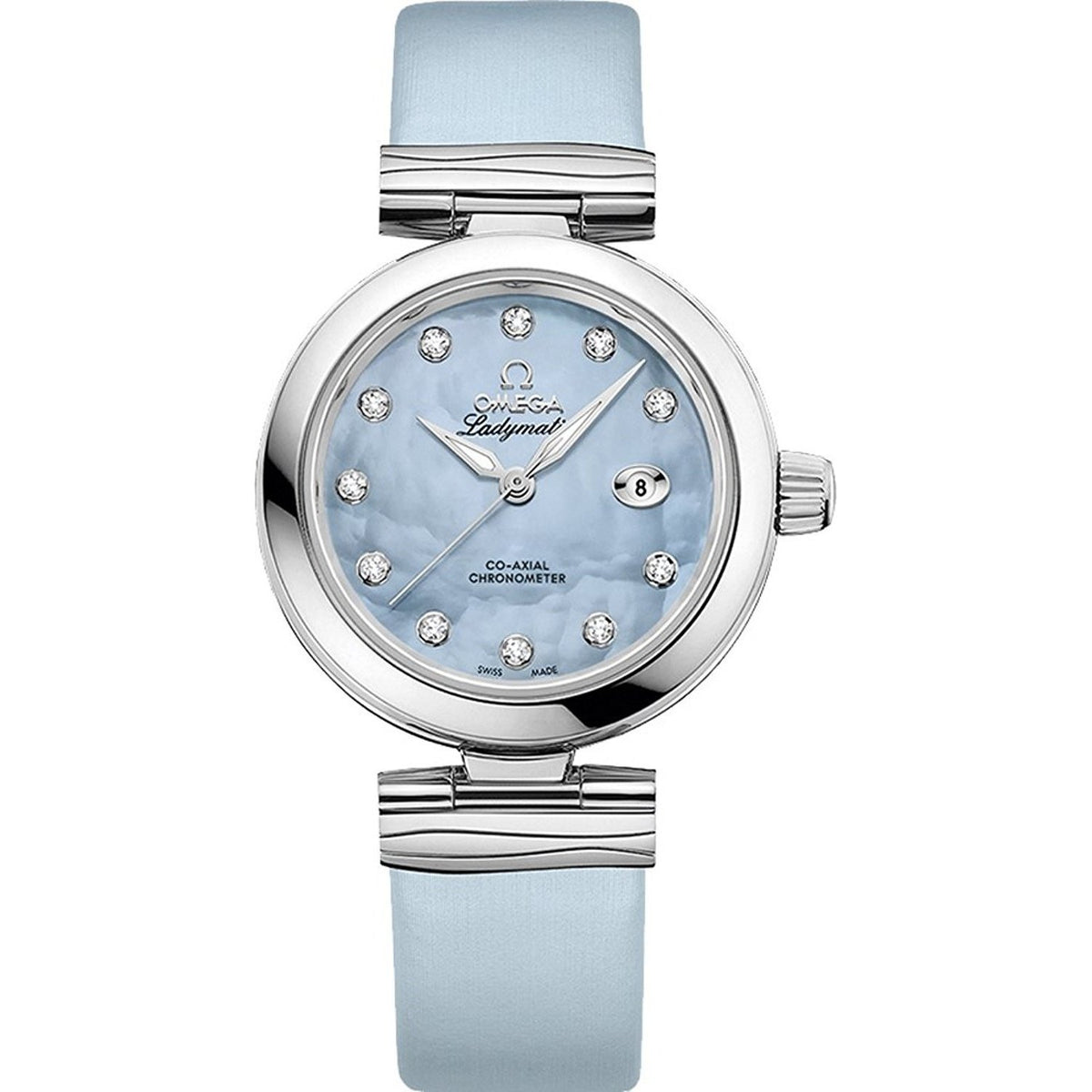Omega Women's 425.32.34.20.57.003 De Ville Ladymatic Blue Leather Watch