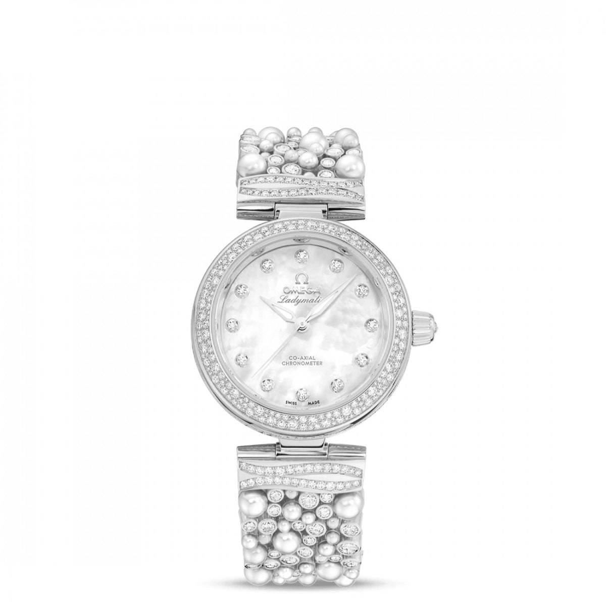 Omega Women's 425.65.34.20.55.013 De Ville White Gold-Tone Stainless Steel Watch