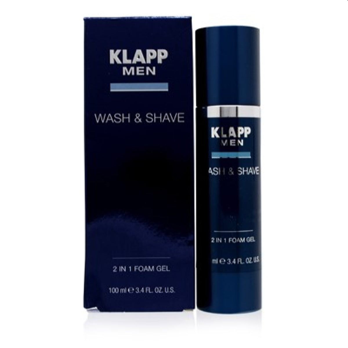 Klapp Men Wash & Shave 2-In-1 Foam Gel 3.4 Oz (100 Ml) 4359