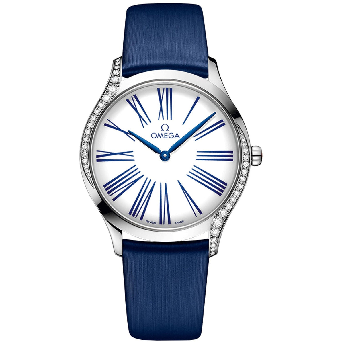 Omega Women&#39;s 428.17.36.60.04.001 De Ville Blue Fabric Watch