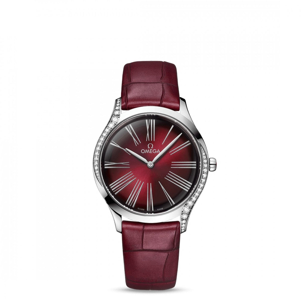 Omega Women's 428.18.36.60.11.001 De Ville Burgundy Leather Watch