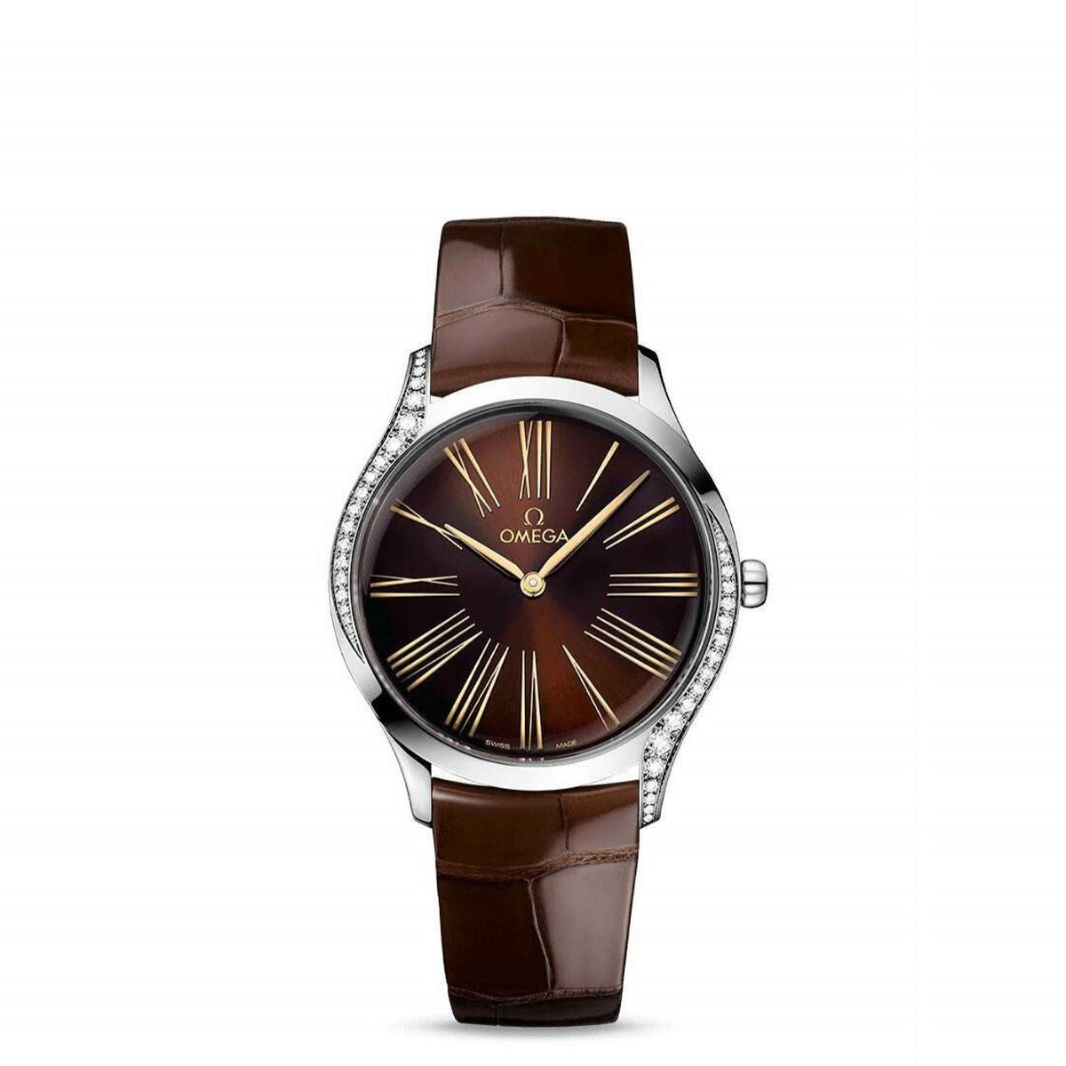 Omega Women's 428.18.36.60.13.001 De Ville Brown Leather Watch