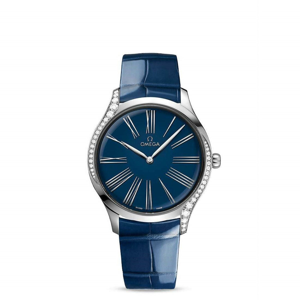 Omega Women's 428.18.39.60.03.001 De Ville Blue Leather Watch