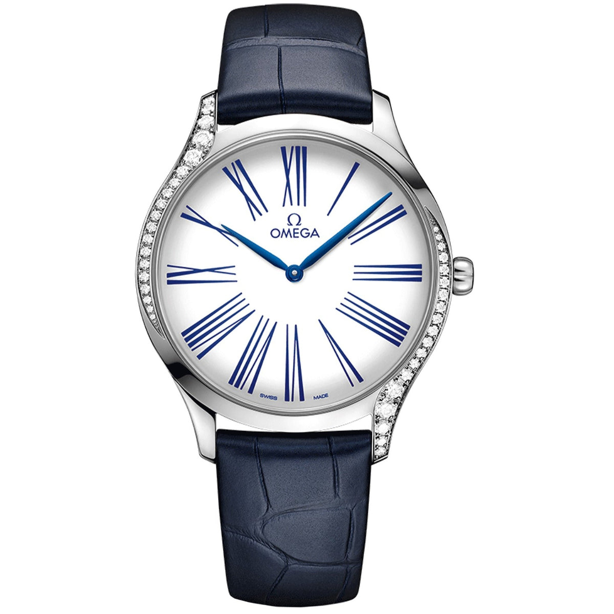 Omega Women's 428.18.39.60.05.001 De Ville Blue Leather Watch