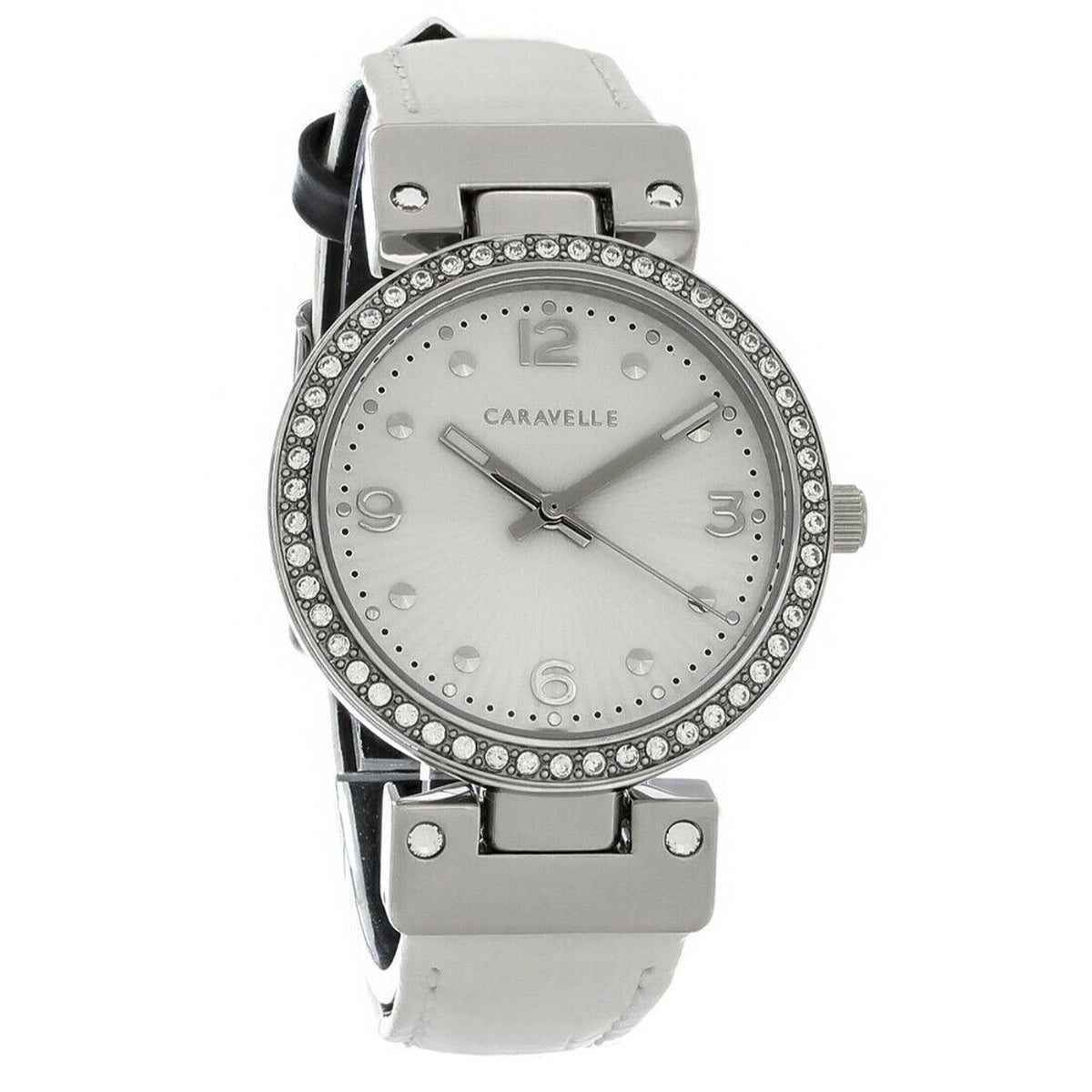 Bulova Women's 43L208 Caravelle White Leather Watch