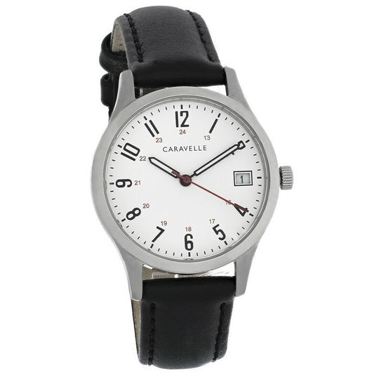 Bulova Women's 43M118 Caravelle Black Leather Watch