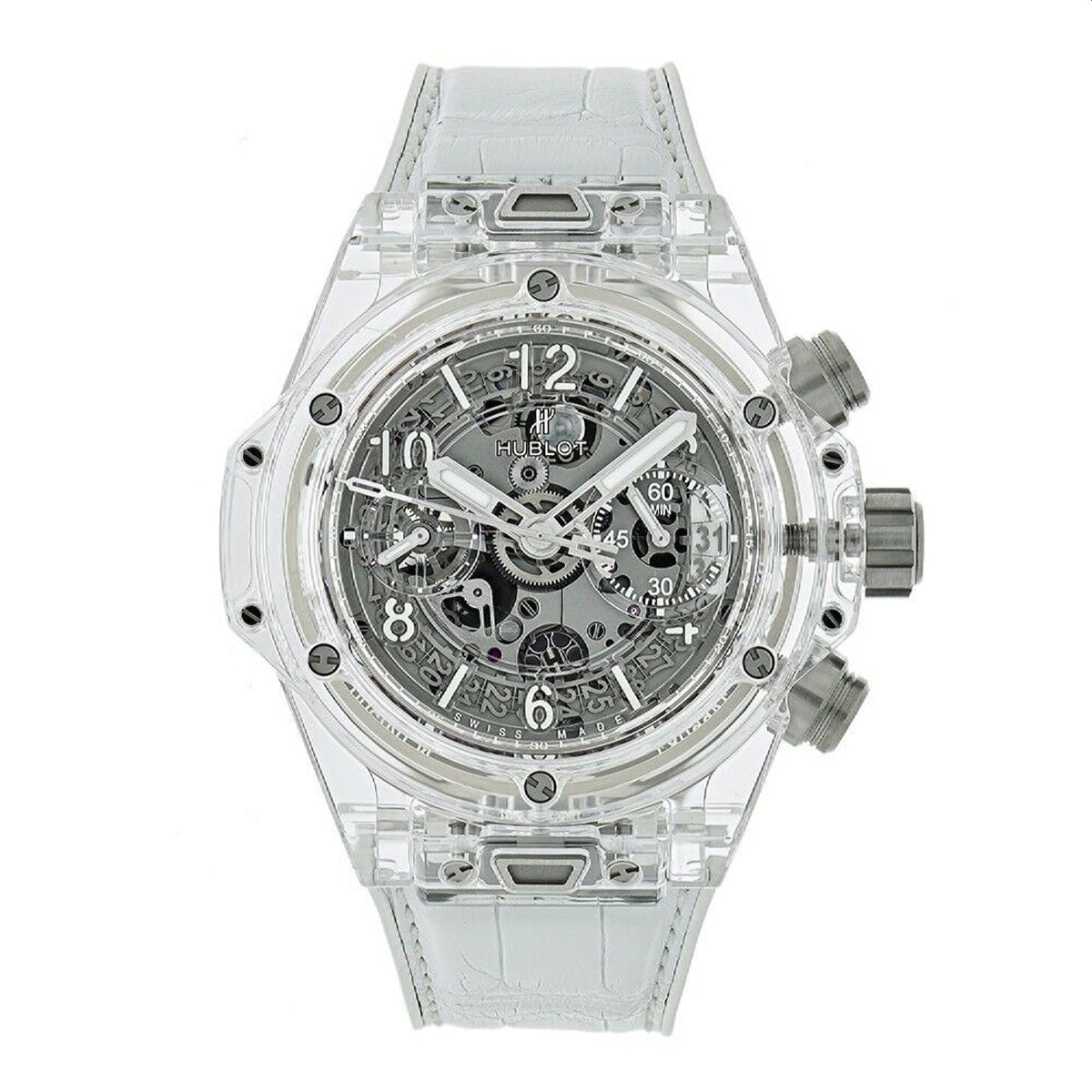 Hublot Men's 441.JX.4802.RT Big Bang Chronograph Translucent Rubber Watch