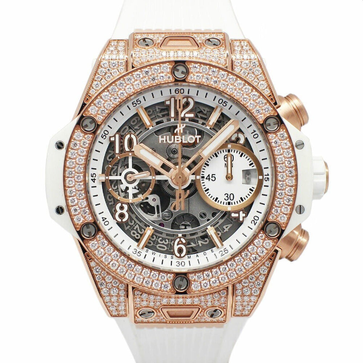 Hublot Men's 441.OE.2011.RW.1704 Big Bang Unico Chronograph White Rubber Watch