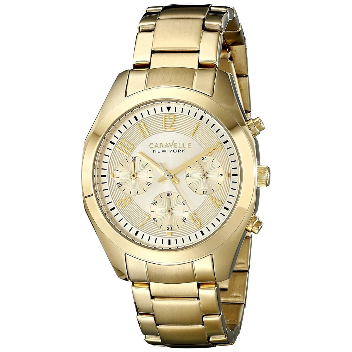 Bulova Women&#39;s 44L118 New York Chronograph Gold-Tone Stainless Steel Watch