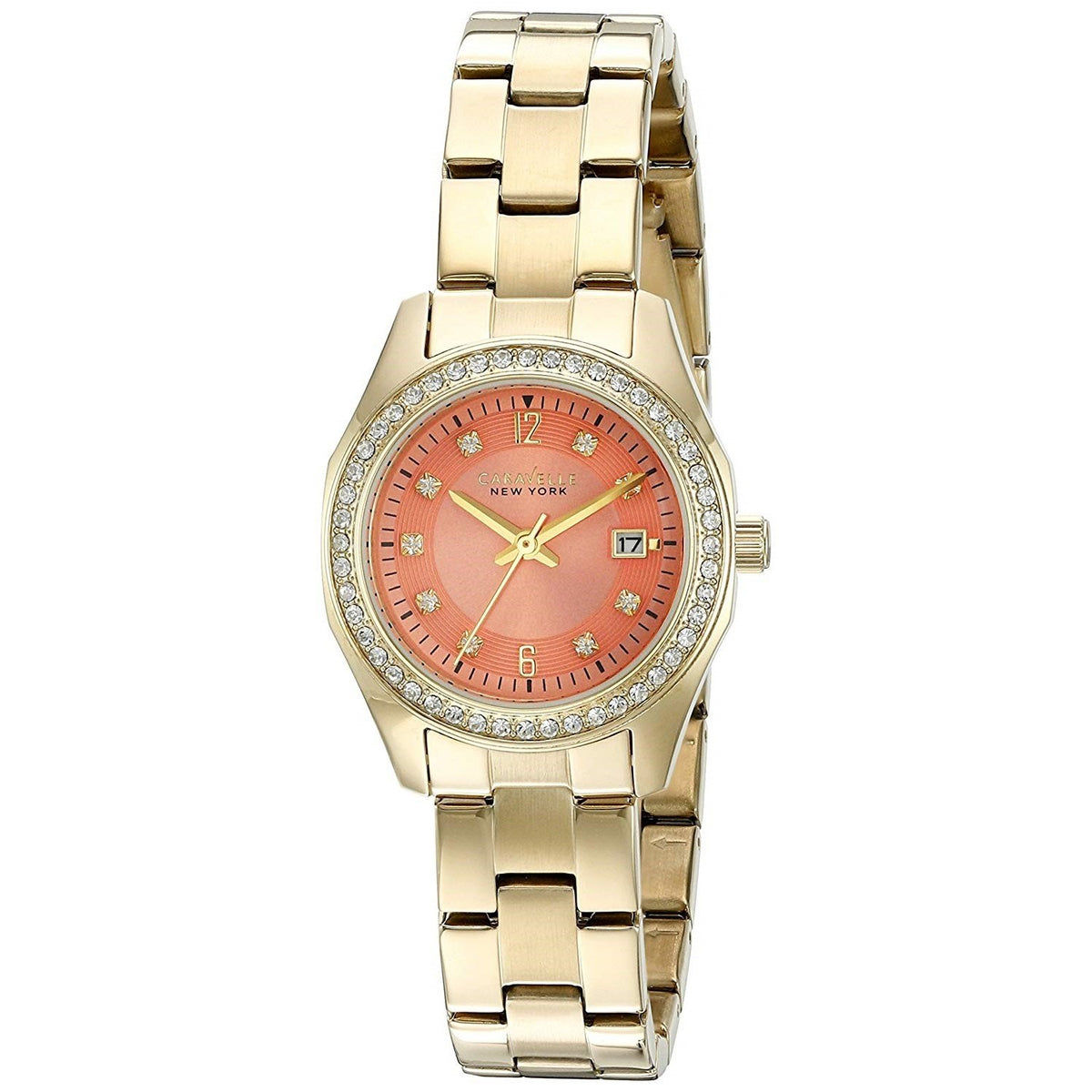 Bulova Women&#39;s 44M110 New York Gold-Tone Stainless Steel Watch