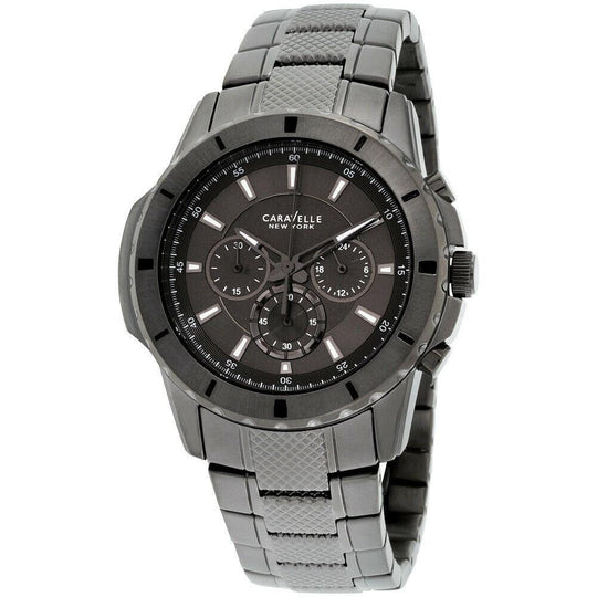 Bulova Men's 45A139 Caravelle New York Chronograph Gunmetal Stainless Steel Watch