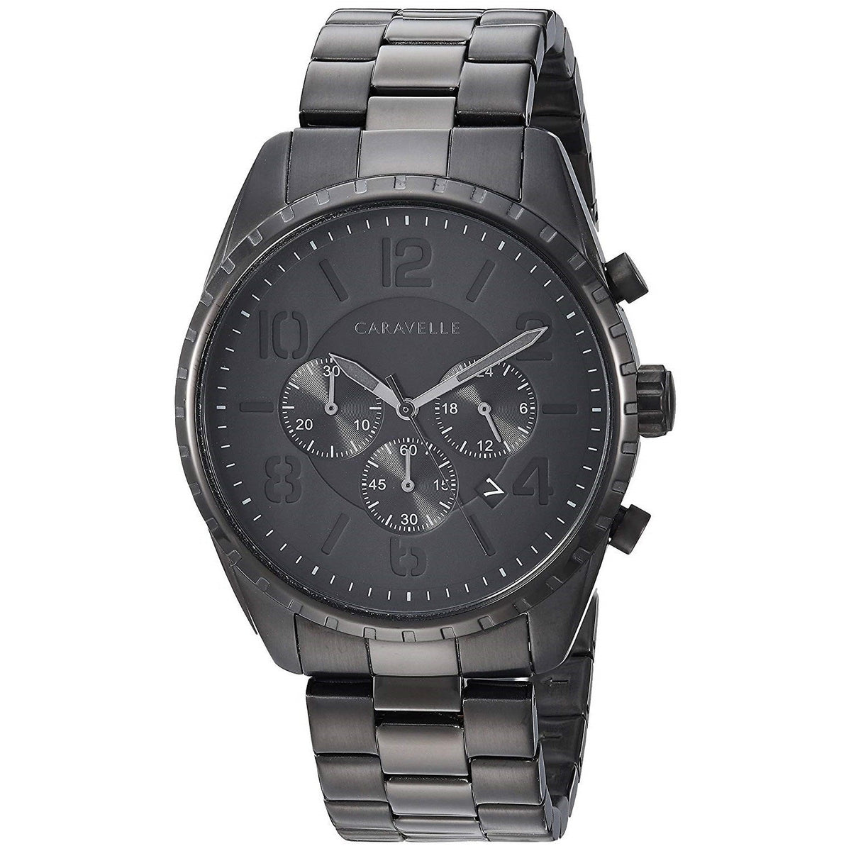 Bulova Men's 45B150 Caravelle  Chronograph Black Rubber Watch