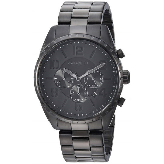 Bulova Men's 45B150 Caravelle  Chronograph Black Rubber Watch