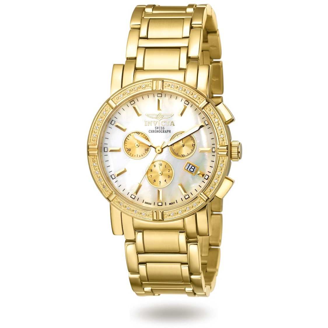 Invicta Men&#39;s 4743 Wildflower Chronograph Gold-Tone Stainless Steel Watch