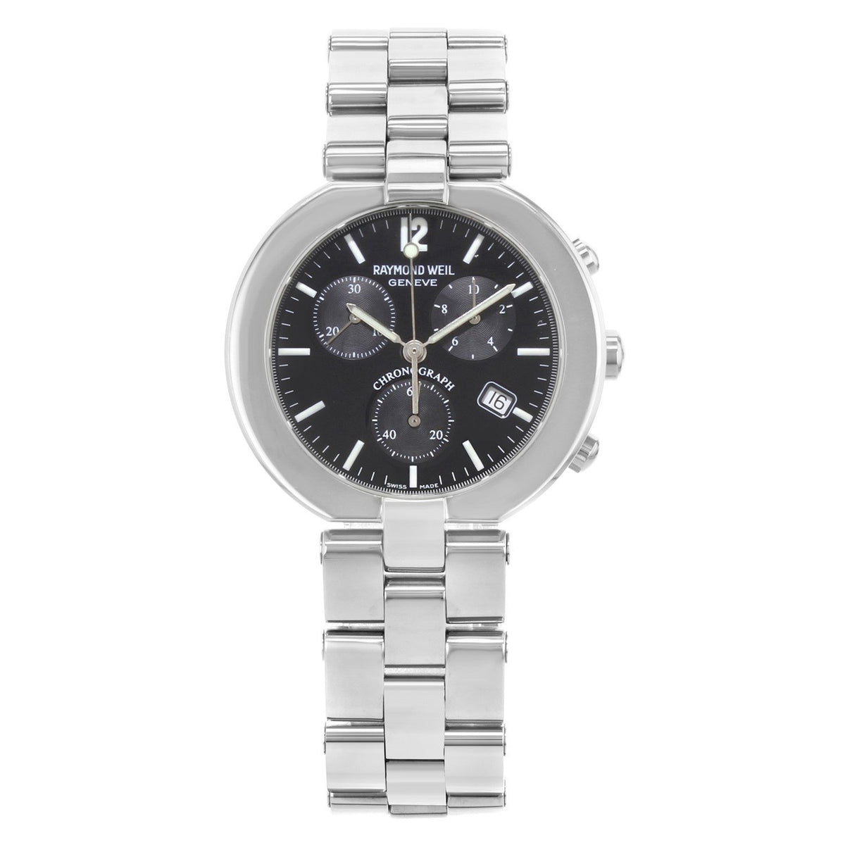 Raymond Weil Men&#39;s 4817S-BLK Allegro Chronograph Stainless Steel Watch