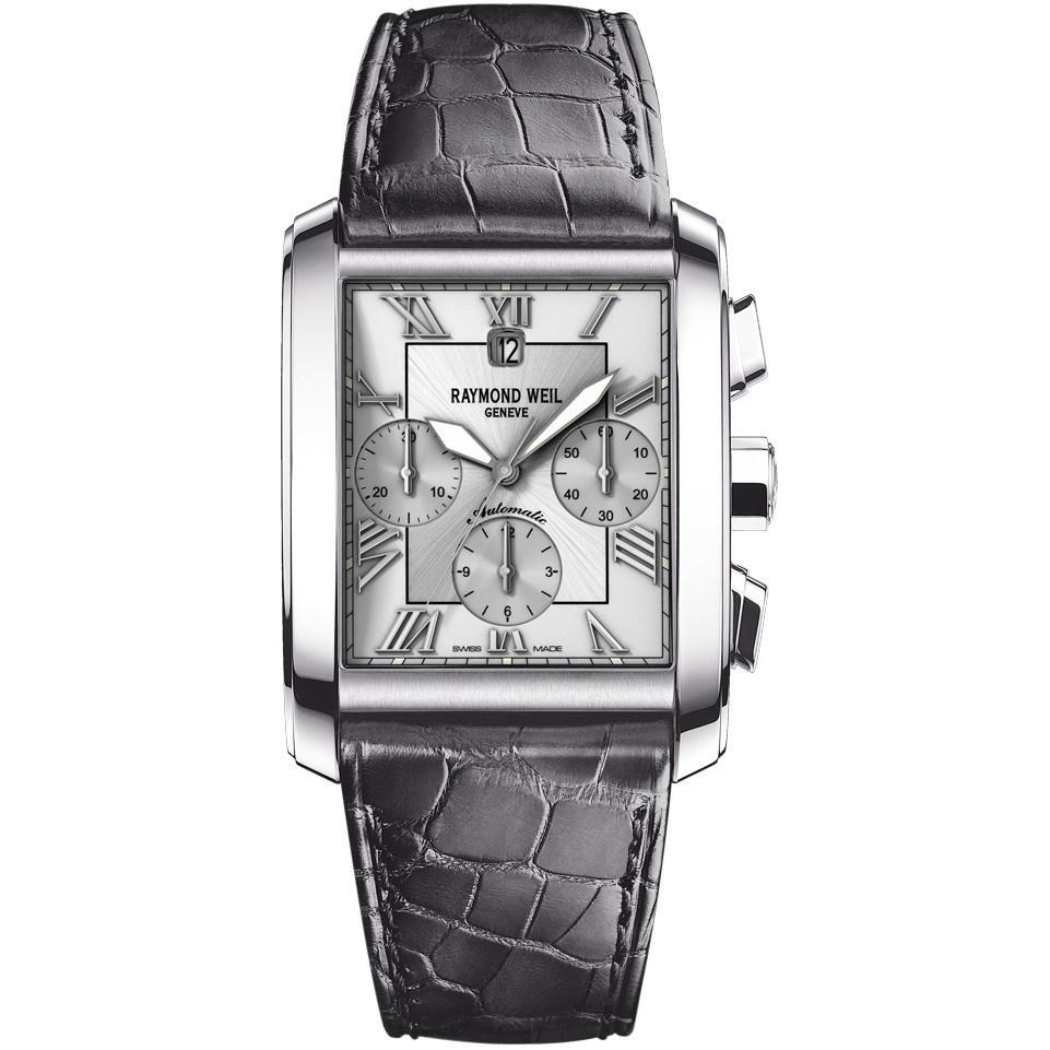 Raymond Weil Men&#39;s 4878-STC-00658 Don Giovanni Chronograph Black Leather Watch