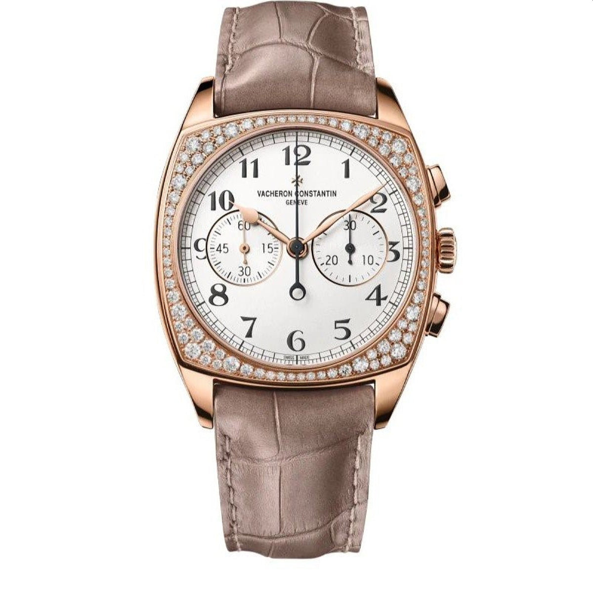 Vacheron Constantin Men's 5005S-000R-B139 Harmony Dual Time Chronograph Grey Leather Watch