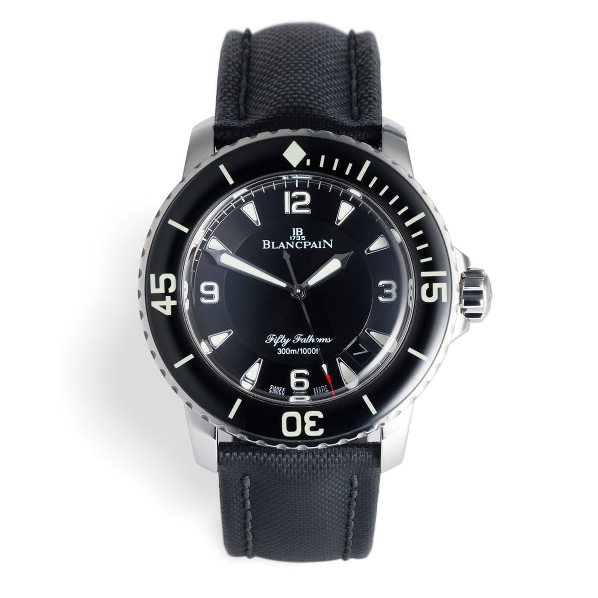 Blancpain Men's 5015-1130-52 Fifty Fathoms Black Fabric Watch