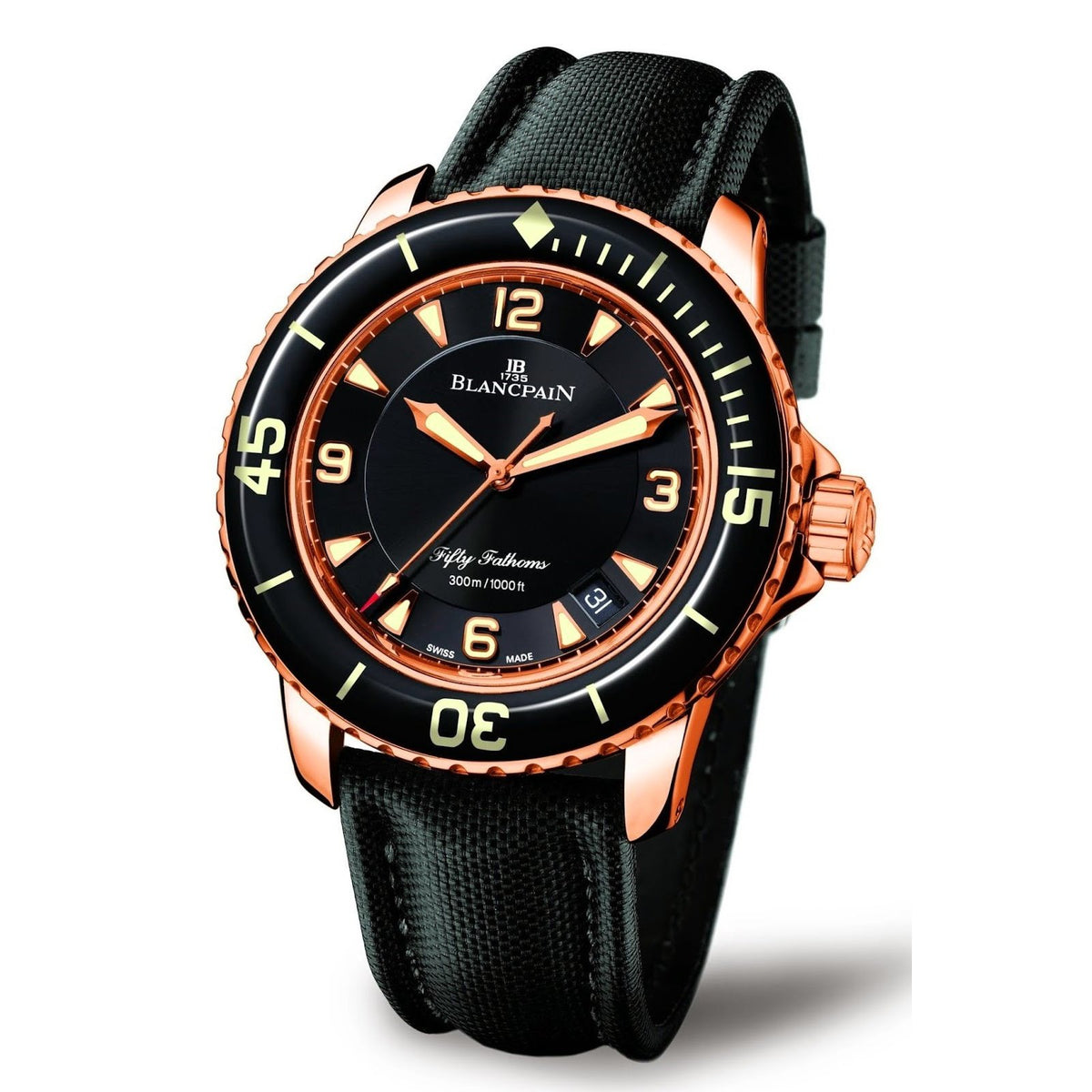 Blancpain Men's 5015-3630-52 Fifty Fathoms Black Sail - Canvas Watch