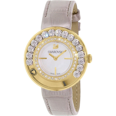 Swarovski Women's 5027203 Lovely Crystal Gold-Tone Leather Watch