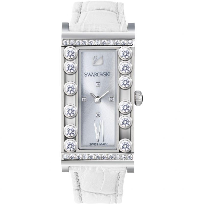 Swarovski Women&#39;s 5096680 Lovely Crystal White Leather Watch