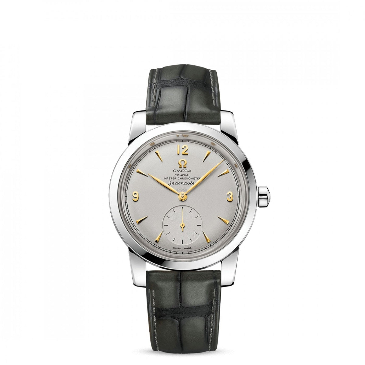 Omega Men's 511.93.38.20.99.001 Seamaster Grey Leather Watch