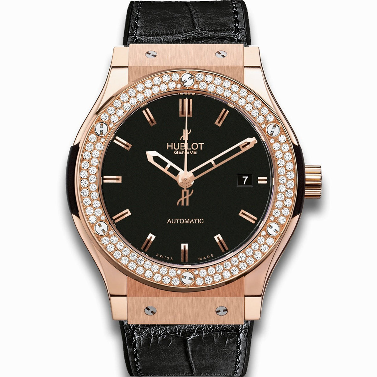 Hublot Men's 511.OX.1180.LR.1104 Classic Fusion Black Leather Watch