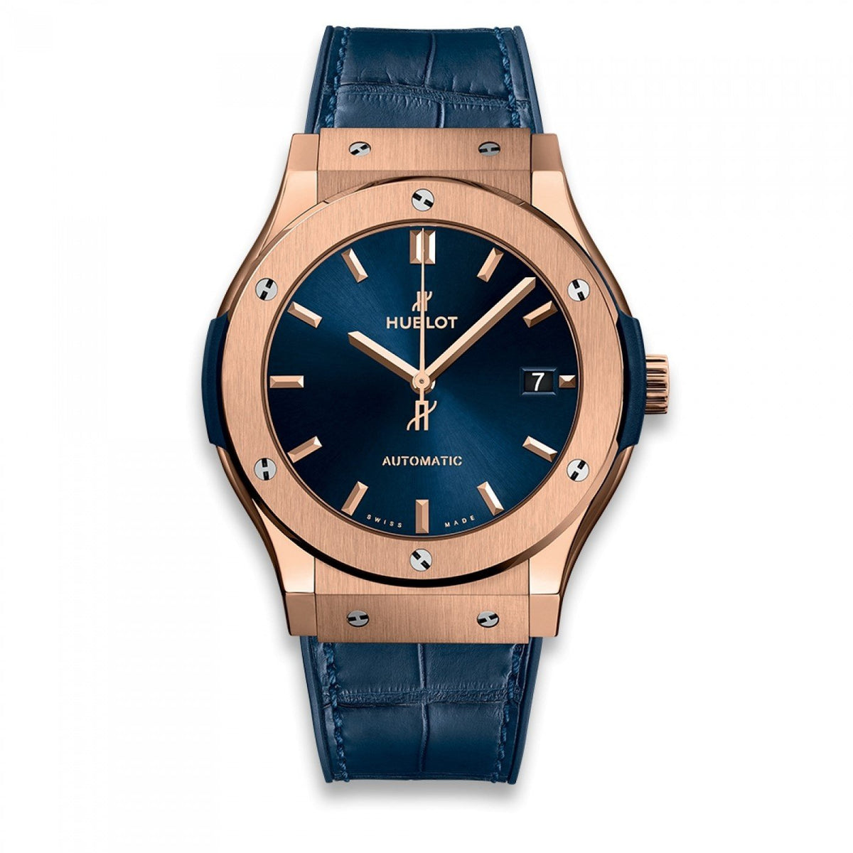 Hublot Men&#39;s 511.OX.7180.LR Classic Fusion Blue Rubber, Leather Watch