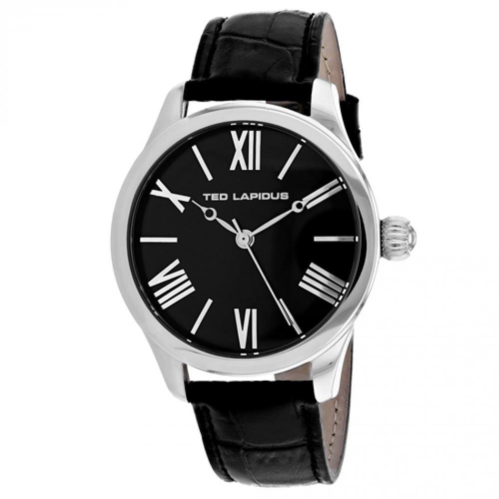 Ted Lapidus Men's 5129503 Classic Black Leather Watch