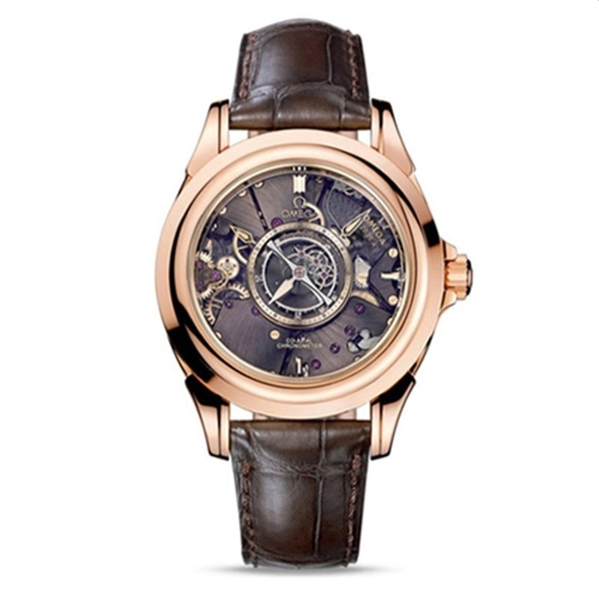 Omega Men's 513.53.39.21.99.001 De Ville Brown Leather Watch