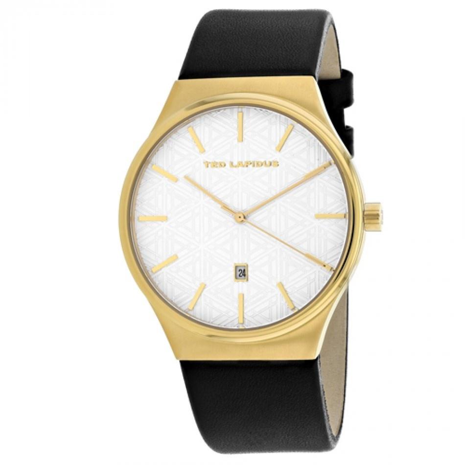 Ted Lapidus Men's 5131701 Classic Black Leather Watch