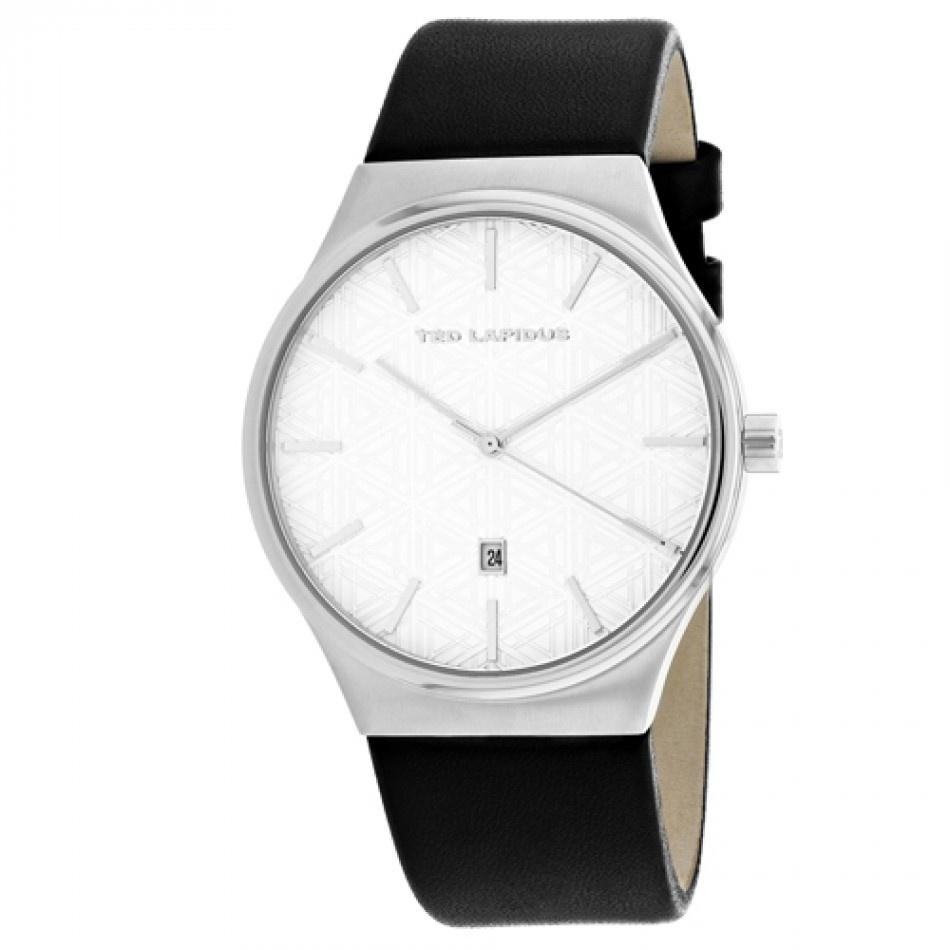Ted Lapidus Men's 5131702 Classic Black Leather Watch