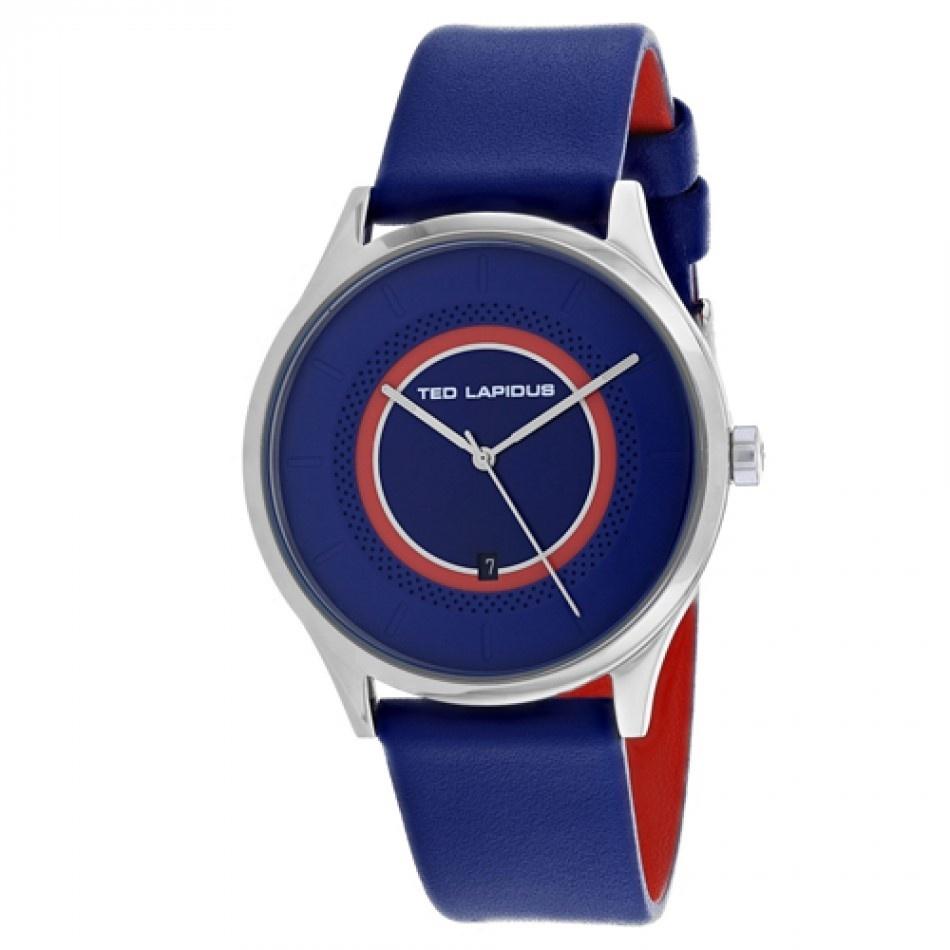 Ted Lapidus Men's 5131902 Classic Blue Leather Watch