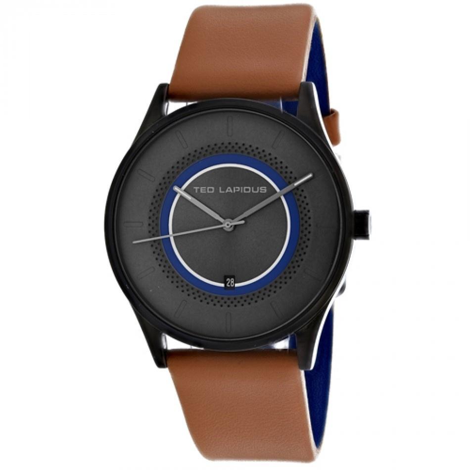 Ted Lapidus Men's 5131904 Classic Brown Leather Watch