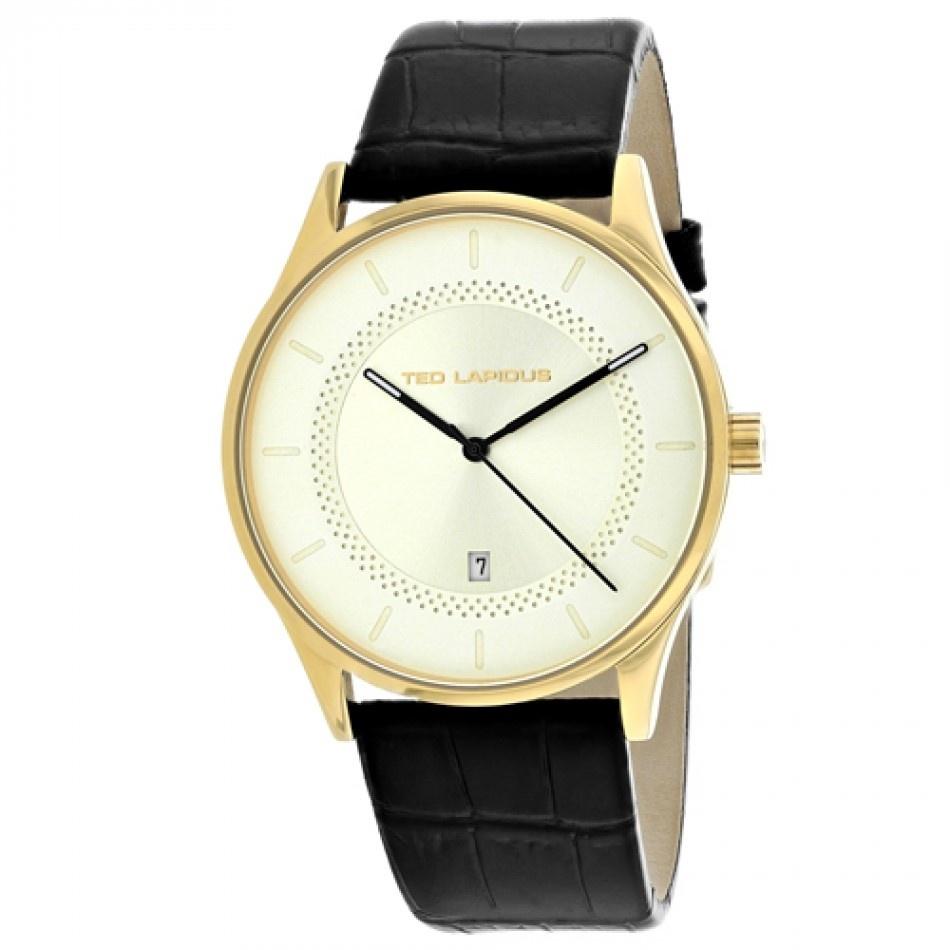 Ted Lapidus Men's 5131905 Classic Black Leather Watch
