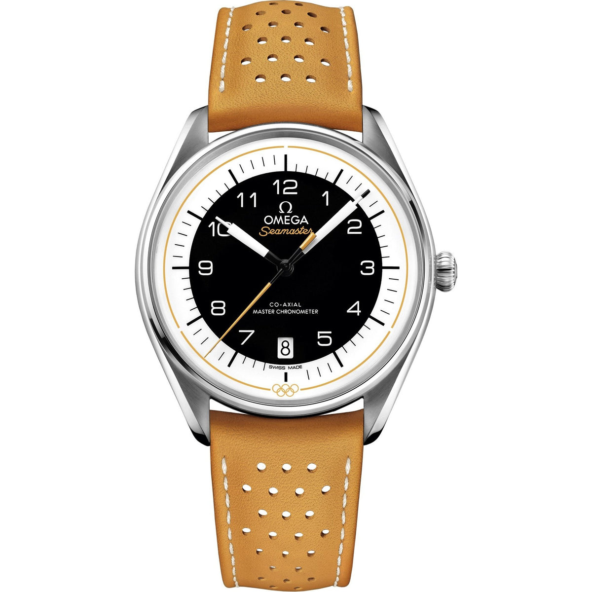 Omega Men's 522.32.40.20.01.002 Seamaster Olympic Timekeeper Brown Leather Watch