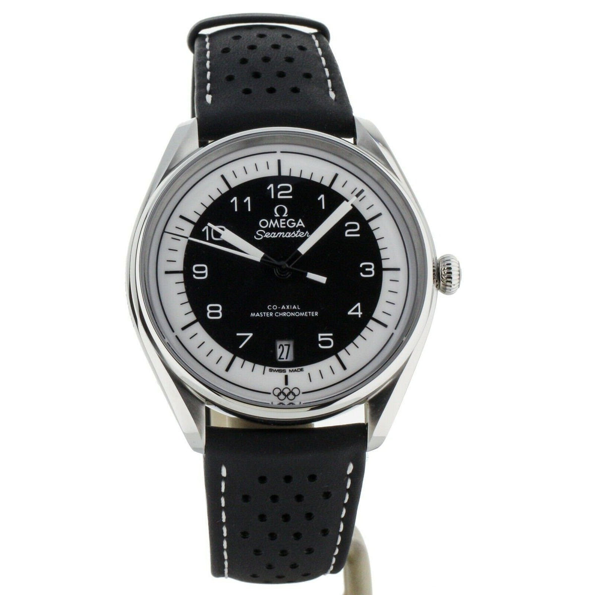 Omega Men's 522.32.40.20.01.003 Seamaster Olympic Timekeeper Black Leather Watch