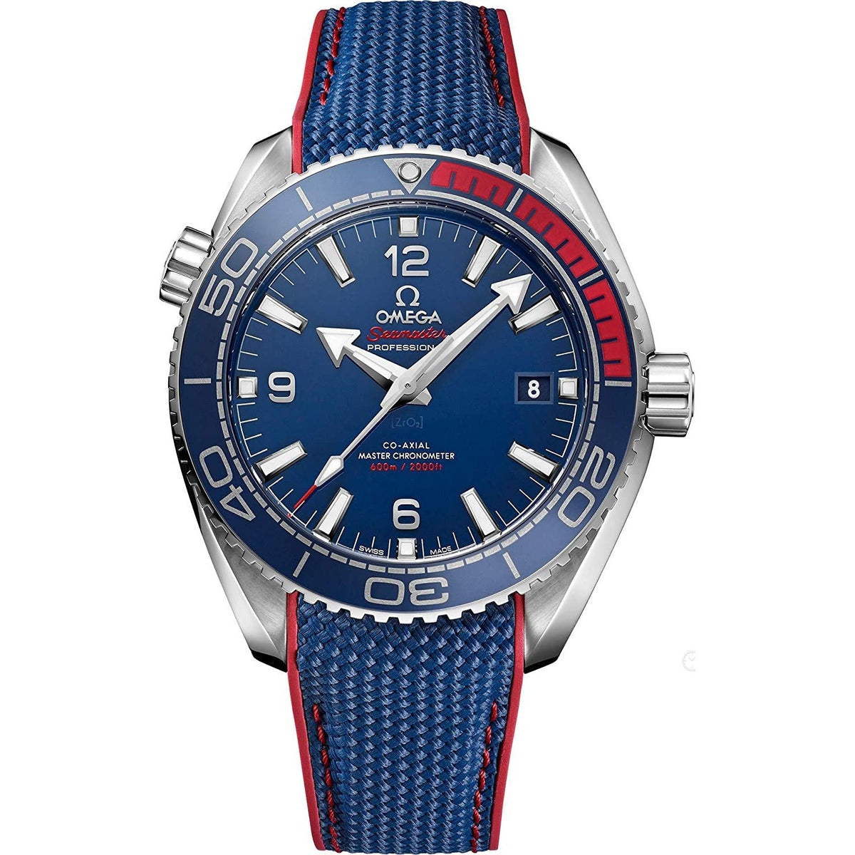 Omega Men's 522.32.44.21.03.001 Seamaster Planet Ocean  Blue Rubber Watch