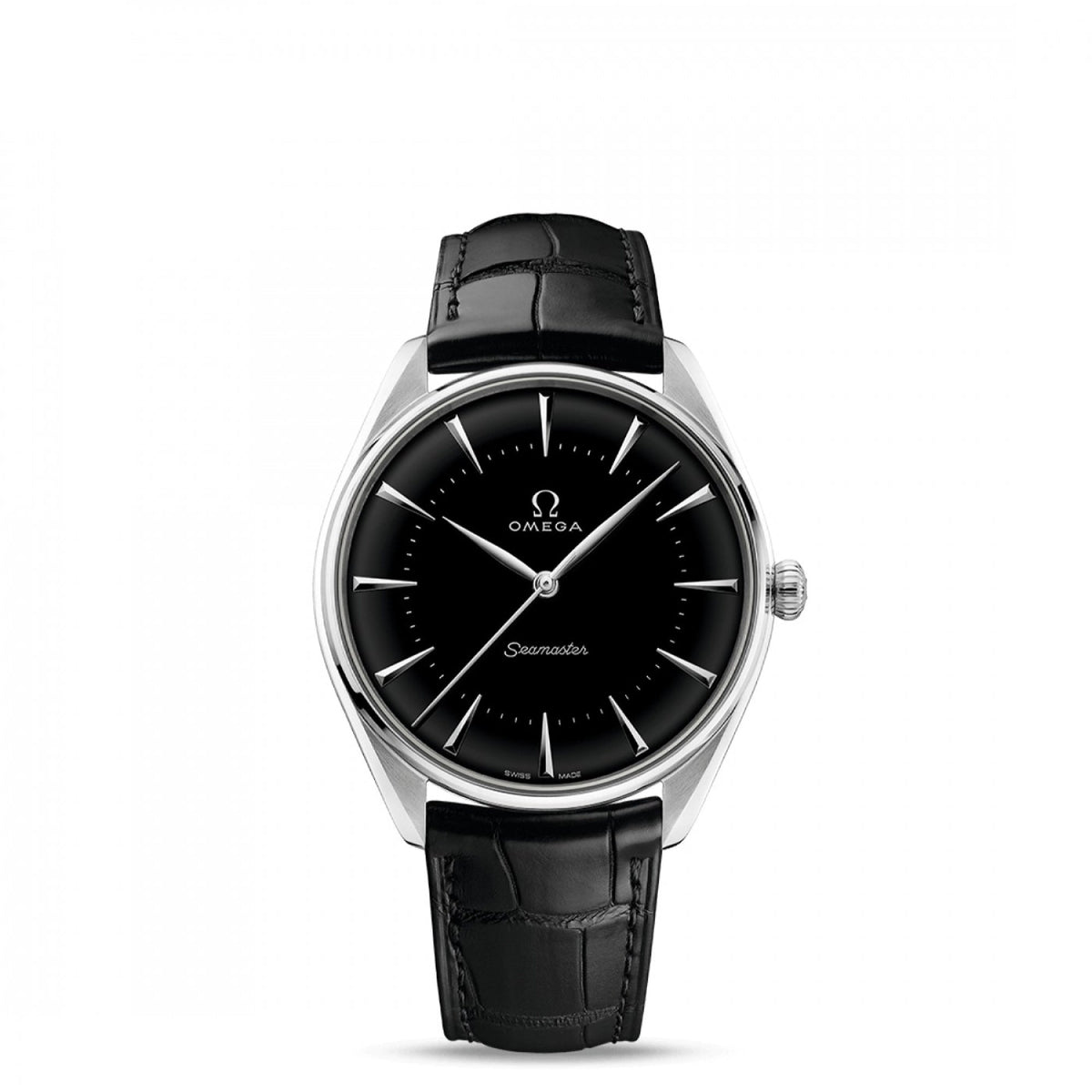Omega Men's 522.93.40.20.01.001 Seamaster Black Leather Watch