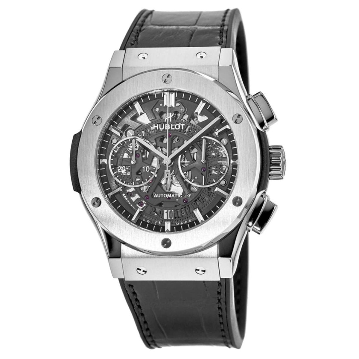 Hublot Men's 525.NX.0170.LR Classic Fusion  Chronograph Black Leather, Rubber Watch